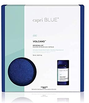 Capri Blue Volcano Dryer Ball Kit – Includes 3 100% Wool Dryer Balls +1 Volcano Laundry Fragrance Oil – Reusable Dryer Balls Eliminate Wrinkles, Static & Lint – Cruelty Free & Non-Toxic Laundry Balls