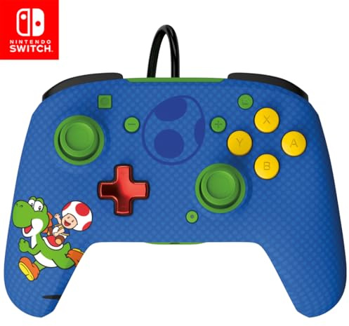 PDP Switch Rematch Wired mando TOAD & YOSHI Officially Licensed by Nintendo - Customizable buttons, sticks, triggers, and paddles - Ergonomic mandos