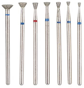 Joyzan Broca Manicura Profesional, Juego 7 Taladro Uñas Fresa Diamante Cuticulas Torno Brocas Herramientas Set Pedicura Eléctrico Para Pulidor Accesorio Pulido Eliminación Cutículas Accesorios