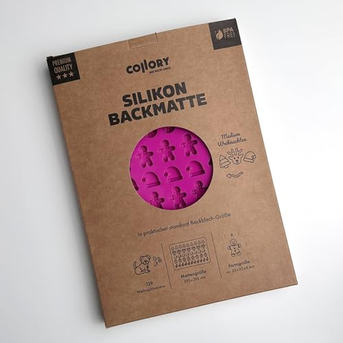 Collory Medium Weihnachten (ca. 2,5 cm) Silikon Leckerli Backmatte, Hundekekse DIY, Schokoladenform, Bonbonform, Christmas, antihaftend und lebensmittelecht (BPA-Frei)