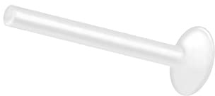 PIERCINGLINE PTFE Labret sin bola | Selección de color y tamaño, Stabstärke 1,6 mm | Stablänge 17 mm, PTFE