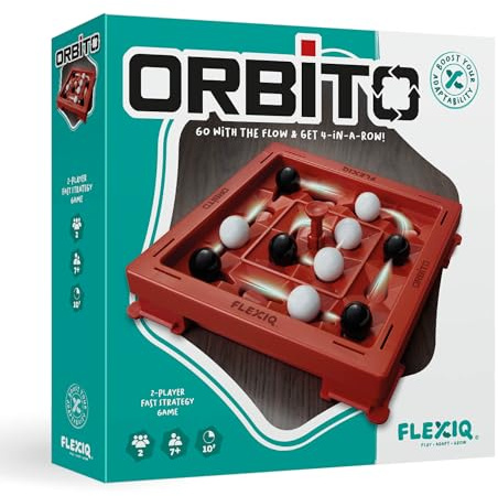 FlexiQ FXG502 - Orbito, Juego Familiar de Mesa de Estrategia para Dos Jugadores. Más 7 años
