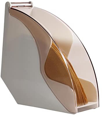 Rangement de filtres à café, Porte-Filtre à café Conique, Distributeur de Papier à café, Porte-Filtre à café Triangulaire en Acrylique avec Couvercle Anti-poussière - Capacité de Stockage de