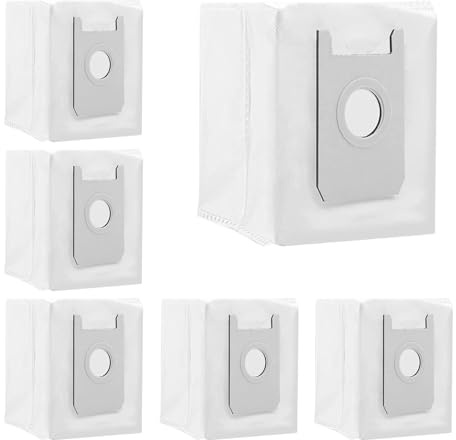 6 Piezas Bolsas para Conga 2290 Cecotec Autovaciado | Bolsas de Polvo de Robot Aspiradora Kit,Capturan Más 99%,3 Litros Por Bolsa,Papel Microfiltrante Multicapa de Alta Densidad