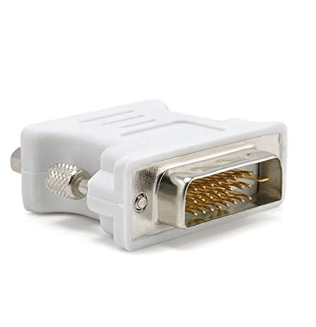 Hwmsza Adattatore connettore nevoso Convertitore Video in plastica Multiuso M~Ni Monitor for Computer DVI 24 + 1 a VGA Femmina Durevole