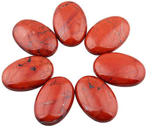 FYOCOXDS Jaspe Rouge, Pierres de Palmier en Cristal Rouge Poli irrégulier, Galets en Cristal avec Sac en Velours - Pierres - Articles for la Maison JIZTGEDM