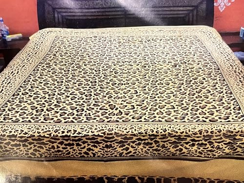 HCZ Colchas multiuso India, Tapiz decorativo de pared, Estilo hippie étnico,100% algodón,tamaño grande 210x240cm (leopardo)