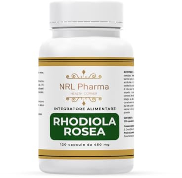NRL Pharma Integratore Rhodiola Rosea Forte per Concentrazione Stanchezza Ansia Rodiola 120 Capsule Made in Italy