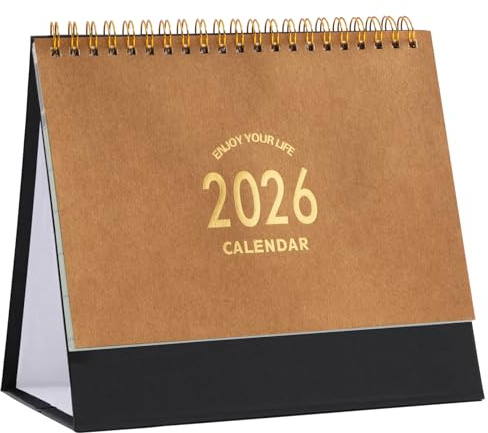 Kleiner Tischkalender 2024–2025, stehender Flip-Desktop-Kalender von Juli 2024 bis Dezember 2025, Metallring, Doppeldrahtbindung, monatlicher Schreibtischkalender für Zuhause, Büro, Schule