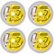 HIGHDRIL Disco Diamantato per Piastrella 75mm x Foro 10mm - 4 Pezzi Dischi da Taglio X Maglia per Ceramica Porcellana Piastrella Marmo Pietra Artificiale