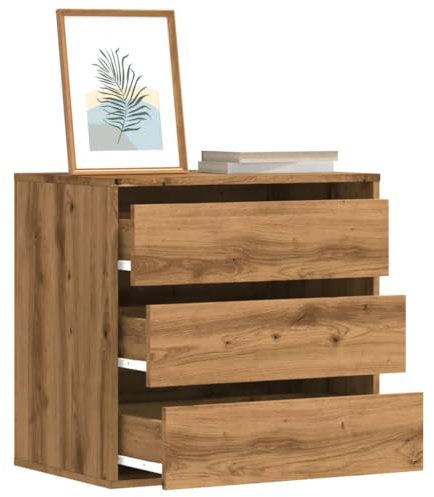 LLEZKBR Schränke & Aufbewahrung-Kommode Eckkommode Artisian Oak 60x41x58cm Holzwerkstoff