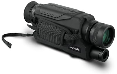 KONUS | KONUSPY-18 Monocolo Notturno Digitale con Zoom Potente 6-36x, Illuminatore Laser per Visione al Buio, Immagini Nitide 640x480, Ideale per Caccia e Osservazioni Notturne