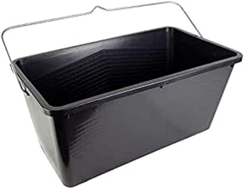Pinturas Ecu - Cubeta Plástico Pintura con Rejilla - Cubo Pintura 16L - Color Negro (45 cm)