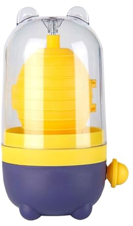 tuwiwol Robusto Scrambler per Uova per colazioni veloci e Sane Frullatore per Uova in ABS Shaker per Uova Strumenti per Cucinare in Cucina Facile, Giallo