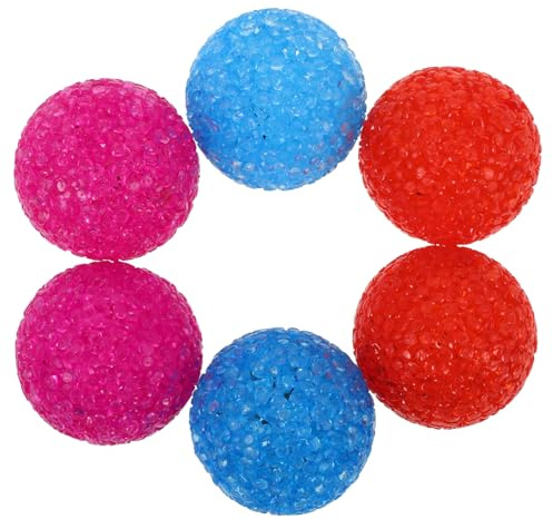 HYTROVE Lot de 6 Balles pour Chaton avec Clochette, Diamètre 5 Cm, Couleur Aléatoire, Balle Interactive en Plastique, Jeu Stimulant pour Chats Actifs et Joueurs