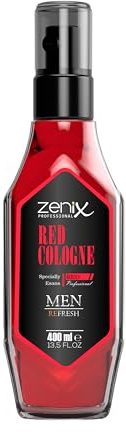 Zenix Barber Cologne - After Shave Spray für Männer - Rasur Duftwasser -Intensiv - Barber Eau de Cologne mit praktischen Pump-Spender - Erfrischend & Pflegend EDC (400ml, Red Cologne)