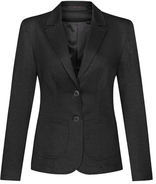 GREIFF Casual Damen Jersey-Blazer Regular-Fit Anthrazit meliert 42