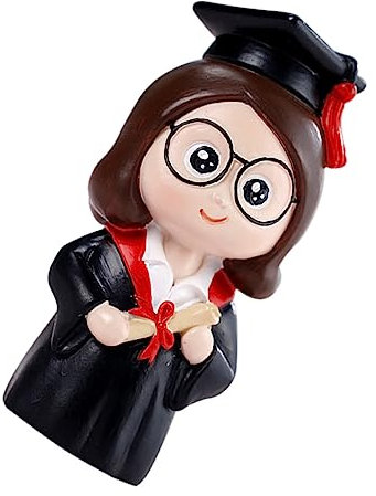 FUNNETOYU Doktor-puppe Kuchen Dekoration Ornament Abschluss Einzigartiger Cartoon Figuren Kuchenaufsatz Für Graduation Party Langlebig Aus Harz Gefertigt Perfektes Deko-element