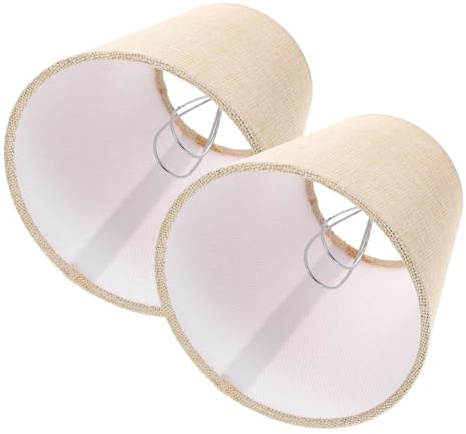 MUCKLILY 2pezzi Paralume in Da Clip Su Retrò Paralume Barile Accessorio Per Lampada Protezione Compatibile Diverse Lampade
