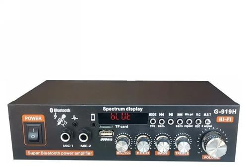 ZKLGS Amplificatore Audio, AK35/G919H 1000W Amplificatori di Potenza for Auto a casa 2 canali Surround Sound FM USB Telecomando Mini HiFi Amplificatore Stereo Digitale