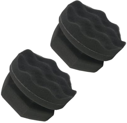 VALICLUD 2pcs Wave Pattern Handy Waxing Sponge Car Tire Waxing Polish Sponge High Fit for Vehicle Suitable for Car Cleaning Tire Shine