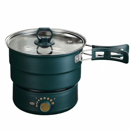 Pentola elettrica portatile, multi-fornello 3 in 1 con coperchio trasparente e padella, cavo staccabile per uso domestico
