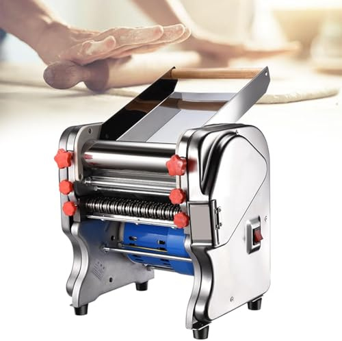 Macchina Per Pasta 16/18/20cm,Pressa Per Pasta Elettrica In Acciaio Inox Da 550 W Per Uso Domestico, Piccola Macchina Per Pastas Commerciale Automatica Per Ravioli/Spaghetti Da Cucina(FKM160)