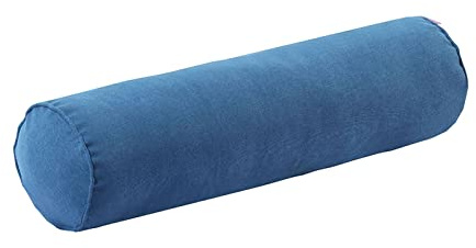 QSTDGVPW Rollo Cervical Cilíndrico Hueco, Almohada para El Cuello, Rollo para Soporte Cervical, Rodillas, Sofá, de Lado, Espalda, Dormir, Azul, Individual