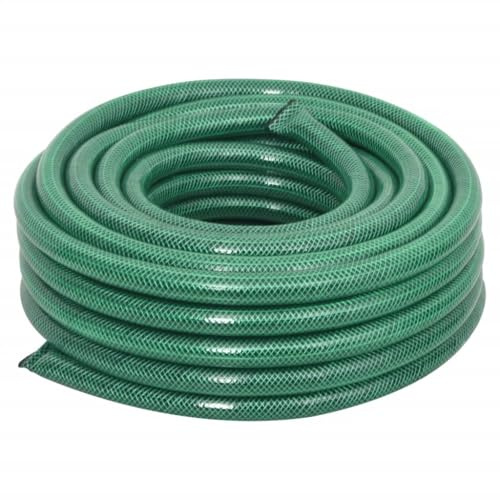 sephironlbb Manguera de jardín verde de 10 m, PVC, flexible, elástica, sin pliegues, para riego de jardín, terraza, balcón, bancal con jeringa, accesorio de conexión de ducha