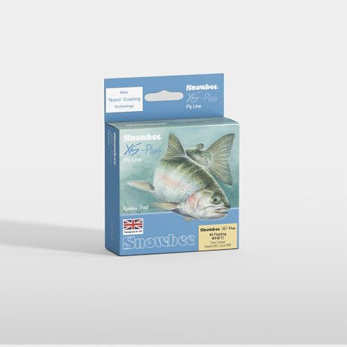 Snowbee WF7FTC Schwimmende Fliegenschnur, Größe XS Plus, 2 Stück, elfenbeinfarben/Blau, 90 m