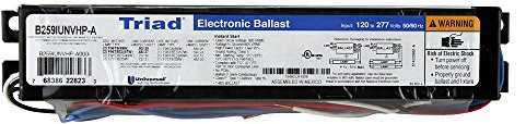 Universal Lighting Technologies B259IUNVHP-A000C (2) F96T8 Lamp High Frequency Electronic Fluorescent Ballast 120 - 277 Volt Triad