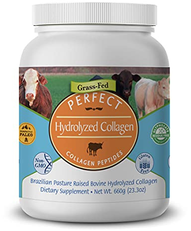 Perfect Supplements – Unflavored Hydrolyzed Collagen Powder for Men and Women - Collagen Peptides - Mix in Hot Cold Liquids, Grass Fed, Easy Absorption, 660 Grams