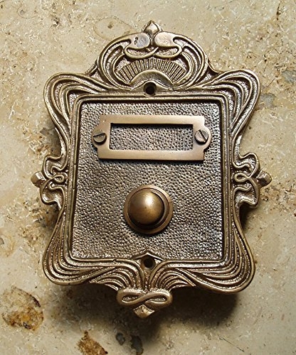 Graf von Gerlitzen Antik Messing Klingel 1 Jugendstil Klingelschild Klingelplatte K22A