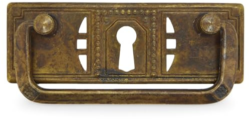 Griff Art déco mit Schlüsselloch Messing Antik 42 x 97 - Qualität aus Europa seit 1998