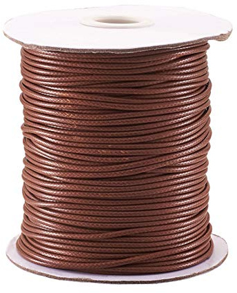 PandaHall 200 Yards/Rollen 2mm Geflochtene Gewachste Baumwollschnur für DIY Armband Schmuckherstellung Handwerk Machen (Kamel)