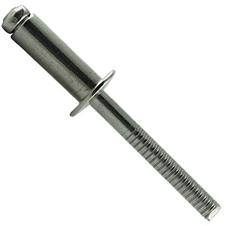 Eisenwaren2000 | 6,4 x 16 mm Blindniet (20 Stück) - mit Flachkopf - Popnieten DIN 7337 - ISO 15983 - Niet - Edelstahl A2 V2A - rostfrei