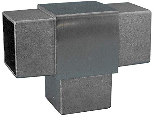 T-Stück für 40x40 x 2 mm Quadratrohr Edelstahl Steckfitting Quadratrohrverbinder Quadratrohrbogen Flansch Verbinder