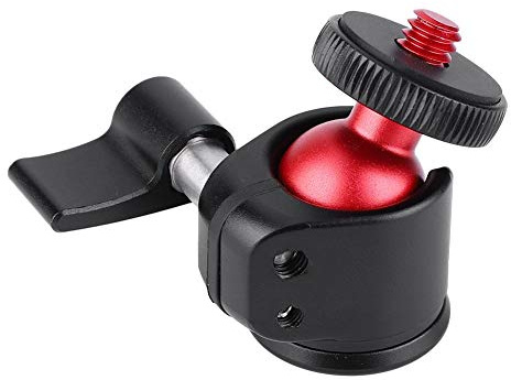 Testa del treppiede, Supporto per Telecamera Mini Testa a Sfera, Testa a Sfera in Metallo in Lega di Alluminio, Supporto per videocamera a 360 Gradi, Attacco a Vite 1/4 per Fotocamera DSLR