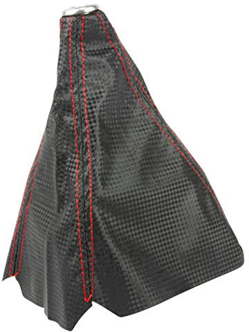 Schaltsack Universal Schaltmanschette Naht Rot Schaltknauf Abdeckung Schwarz