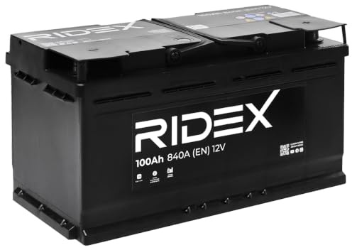 RIDEX 1S0018 Autobatterie 100Ah 840A 12V Starterbatterie B13 DIN/ISO L5 ersetzt Batterie 95Ah 90Ah