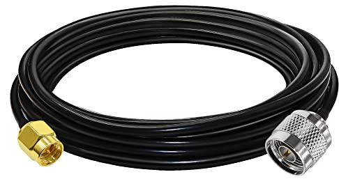 TUOLNK SMA Stecker auf N Stecker RF Koaxial Koaxialkabel RG58 Antennen Koaxialkabel SMA Stecker auf N Stecker Verlängerungskabel für Wi Fi Funkgeräte/GPS Antenne/HF Gerät 5 m