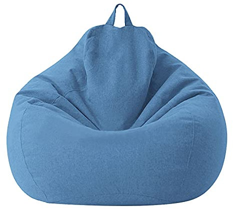 Fiacvrs Bean Bag Chair Cover Only Without Filling,100x120cm Zipper Bean Bag Sofa Cover,Sturdy Zipper Beanbag Case, Sack Bean Bag for Adults,Kids,Teens