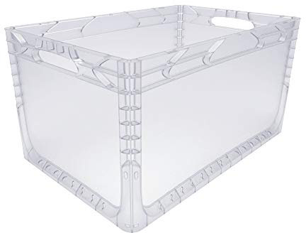 Karton EU Eurobox geschlossen Milchig 60 x 40 x 32 cm lebensmittelecht Transportbox Lagerbox Behälter Lagerkiste Stapelbox