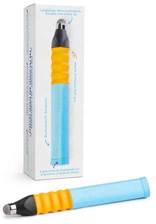 Ergonomic Pen Blue for Kids Ages 4 & Up - Writing Practice, Fine Motor Skills Development, Optimal Pen Grip, Compatible with Tablets & Phones