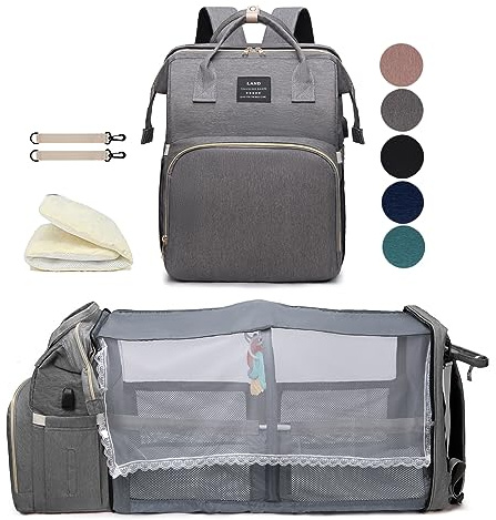 houscly Diaper Bags Backpack for Baby Boy : Large Baby Bag for Boys Girls Mom Toddler Women Men Dad Big Travel Newborn Essential Baby Registry Search Must Haves Grey