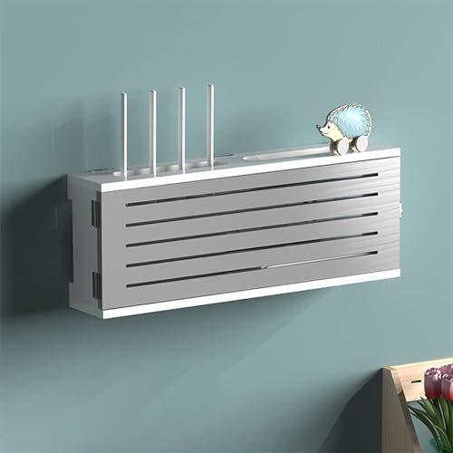 Yoeoefuo Kabel Verstecken Router Schrank Aus Holz Netzwerk -Set Top Box Wall Monted Router Storage Box Kabel Organizer Wandbox WiFi Aufbewahrungsbox Wandregale (Color : Style 3)