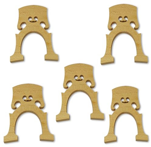 ModouString 4/4 Cellobrücke aus Ahornholz, kompatibel mit Cello-Musikinstrumenten, 5 Stück