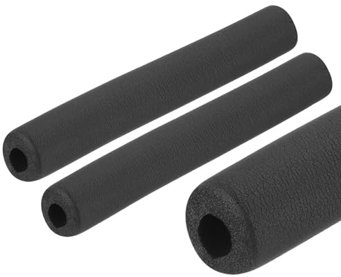 QUARKZMAN 2 x 0.25m Rohrisolierung Schaumstoff, Durchmesser 16mm Isolierstärke 15mm Heizungsrohr Verkleidung für Fitnessgeräte, Rohre, Handhaben (Schwarz)