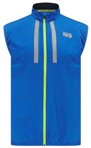Time To Run Correr Chaleco para Hombre Sin Mangas Ligera Respirable y Resistente al Viento - Ideal Para Jogging Hacer Ejercicio y Ciclismo L Barents Azul