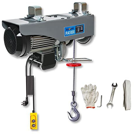 ASumPio Mini Palan Électrique De Levage, Élévateur À Câble Électrique D'Intérieur 510 W, Petite Grue Domestique 220 V, Treuil Électrique avec Télécommande,